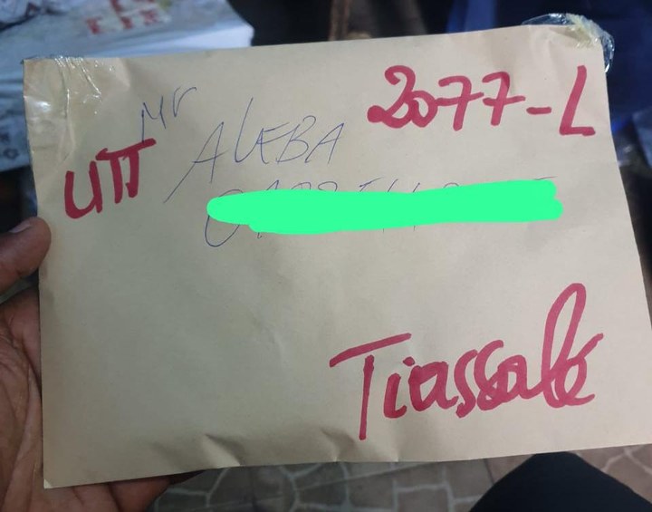 Enveloppe expédiée vers Tiassalé